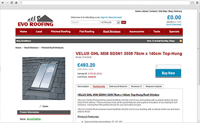 Evo Roofing Velux pitched roof window