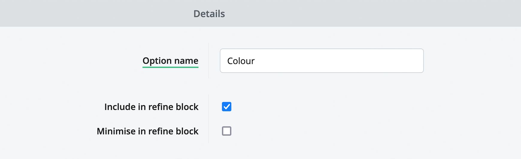 Settings for Colour Option in Product Filters