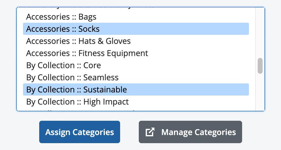 Assign Categories